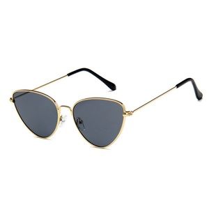 Retro Black with Gold cat Eyes Women's sunglasses